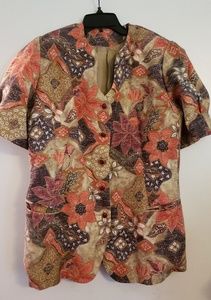 Flower pattern blazer